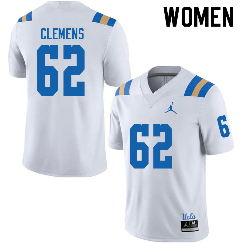 Jordan Brand Women #62 Duke Clemens UCLA Bruins College Football Jerseys Sale-White